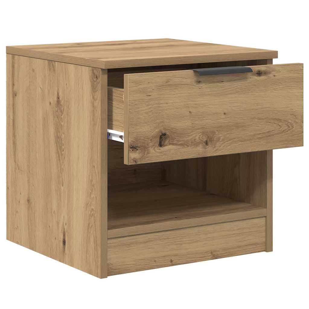 Armadietto per letto 2 pcs Rovere artigianale 40 x 39 x 40cm