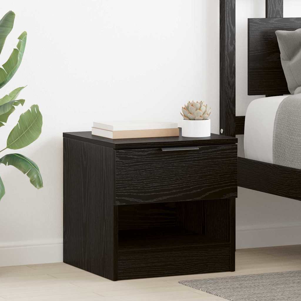 Armadietto per letto 2 pcs Rovere Nero 40 x 39 x 40cm