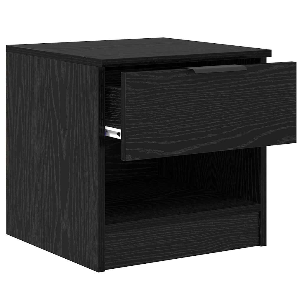 Armadietto per letto 2 pcs Rovere Nero 40 x 39 x 40cm