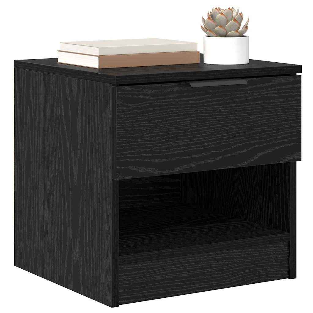 Armadietto per letto 2 pcs Rovere Nero 40 x 39 x 40cm