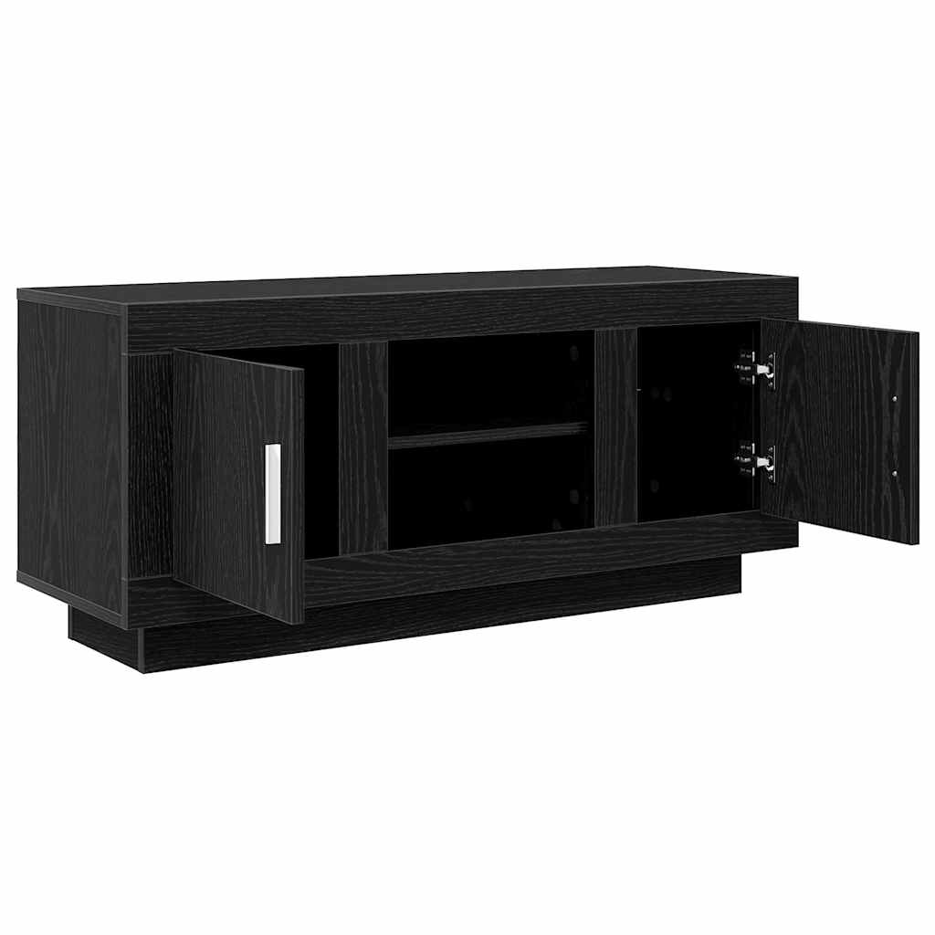 Mobile TV Rovere Nero 102 x 35 x 45 cm Legno multistrato