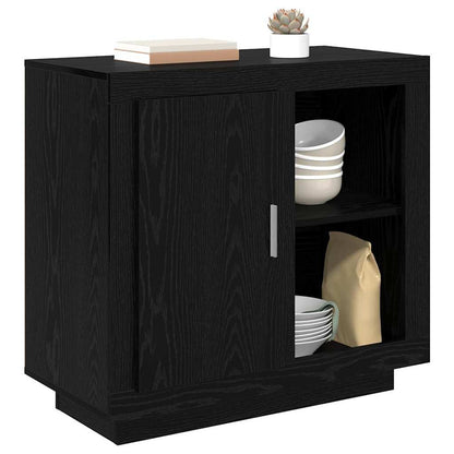 Credenza Rovere Nero 80 x 40 x 75 cm Legno multistrato