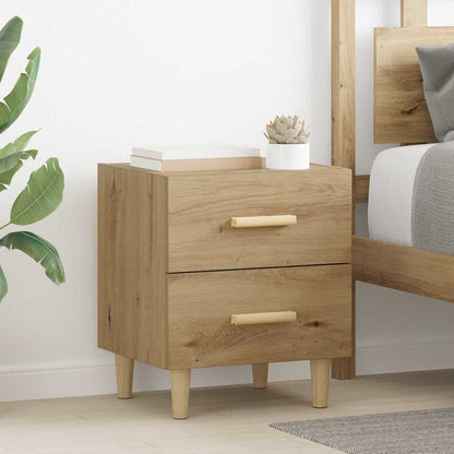 Armadietto per letto 2 pcs Rovere artigianale 40 x 35 x 47.5cm