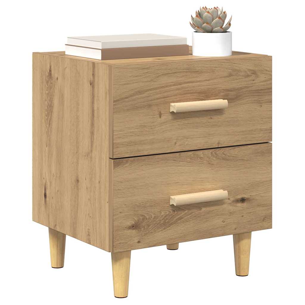 Armadietto per letto 2 pcs Rovere artigianale 40 x 35 x 47.5cm