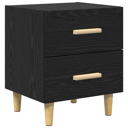 Armadietto per letto con cassetto Rovere Nero 40 x 35 x 47.5cm