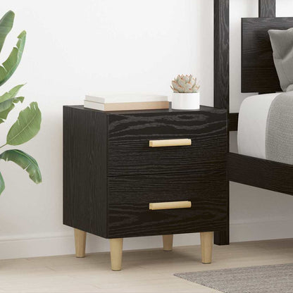 Armadietto per letto 2 pcs Rovere Nero 40 x 35 x 47.5cm