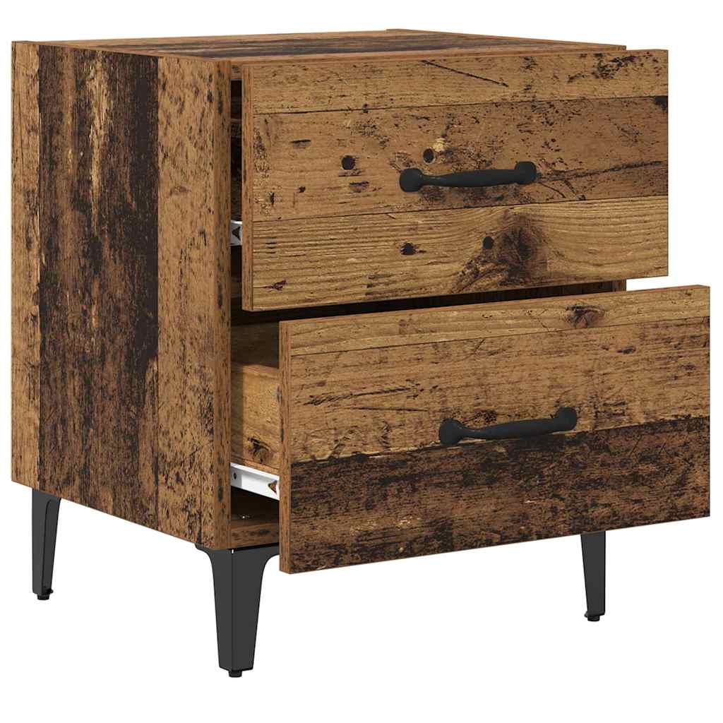 Armadietto per letto 2 pcs Legno vecchio 40 x 35 x 47,5 cm