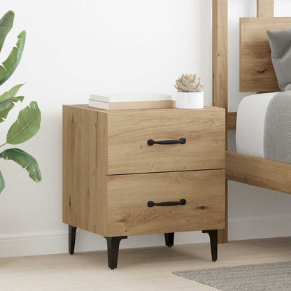 Armadietto per letto 2 pcs Rovere artigianale 40 x 35 x 47,5 cm