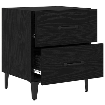 Armadietto per letto 2 pcs Rovere Nero 40 x 35 x 47,5 cm