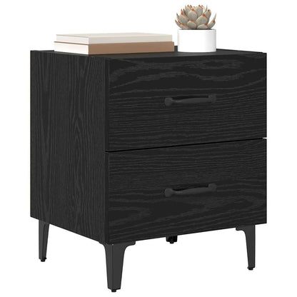Armadietto per letto 2 pcs Rovere Nero 40 x 35 x 47,5 cm
