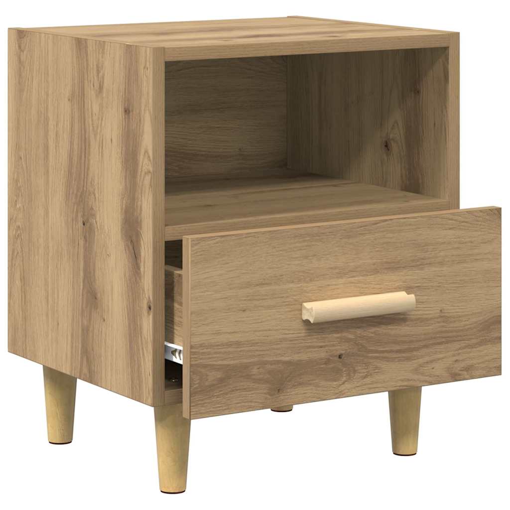 Armadio da Notte 2 pcs Rovere artigianale 40 x 35 x 47 cm