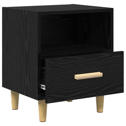 Armadio da Notte Rovere Nero 40 x 35 x 47 cm Legno multistrato