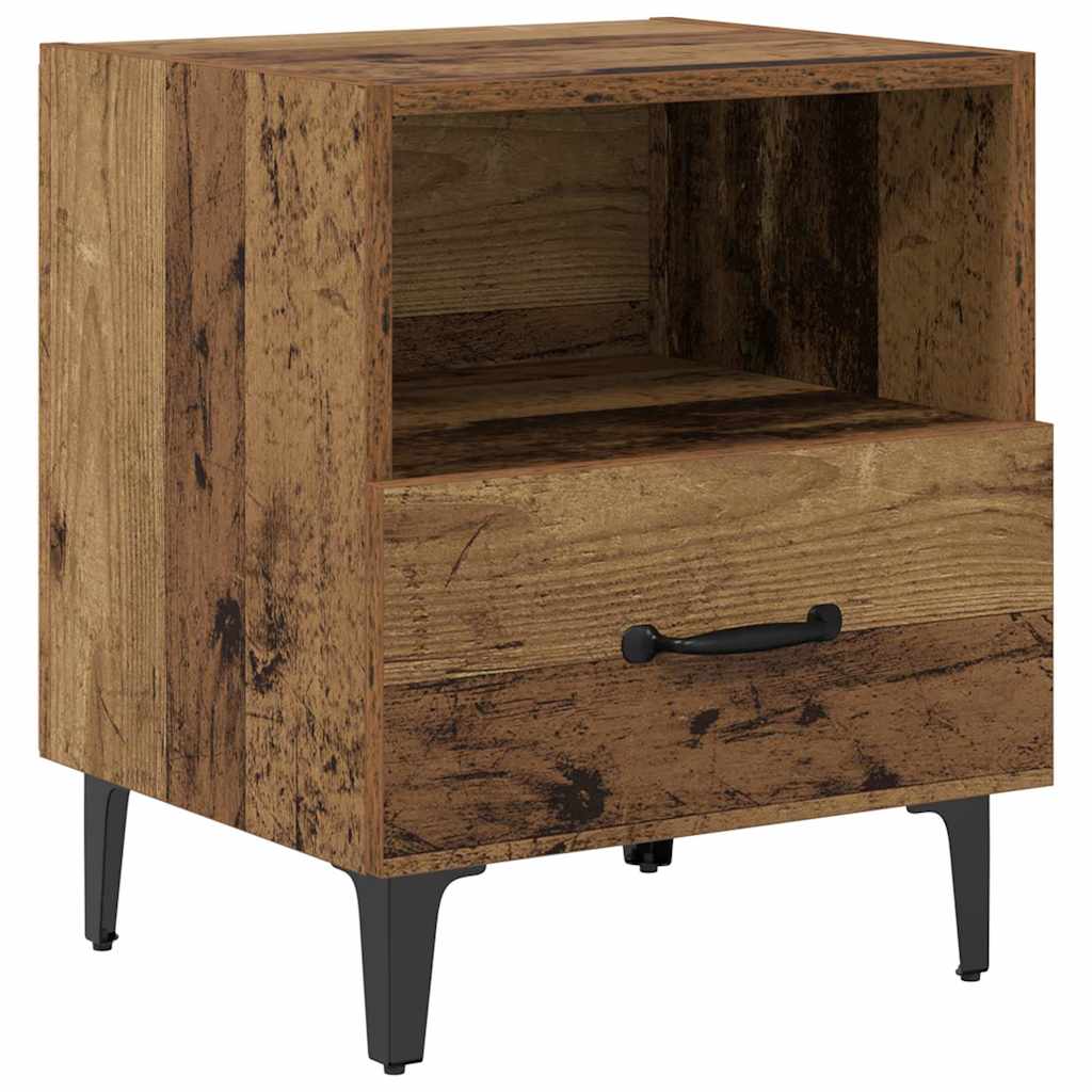Armadio da Notte con cassetto Legno vecchio 40 x 35 x 47,5 cm