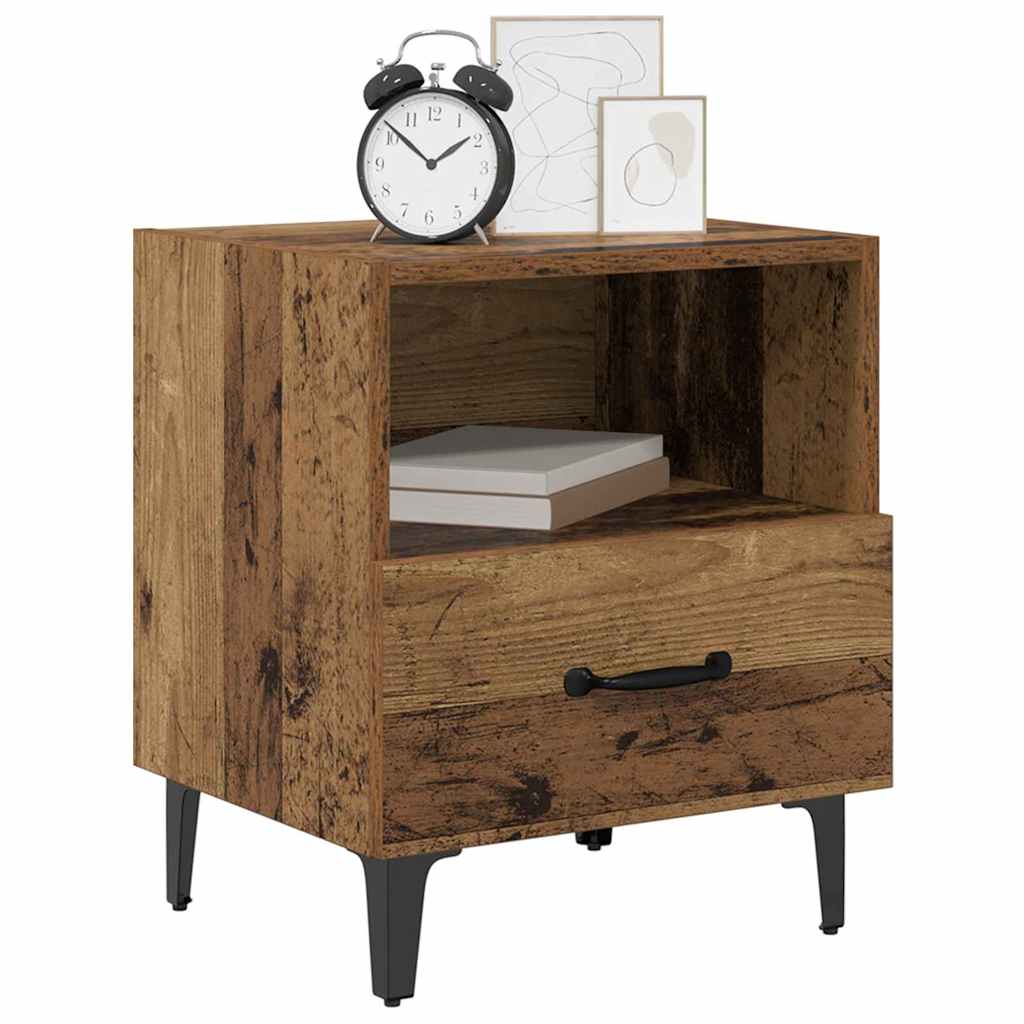 Armadio da Notte 2 pcs Legno vecchio 40 x 35 x 47,5 cm