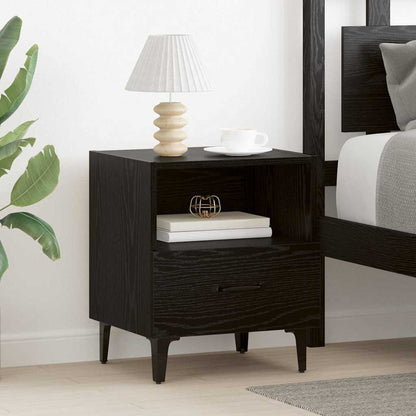 Armadio da Notte 2 pcs Rovere nero 40 x 35 x 47,5 cm