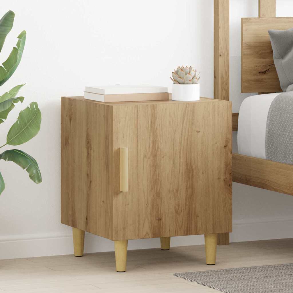 Armadio da Notte 2 pcs Rovere artigianale 40 x 40 x 50 cm