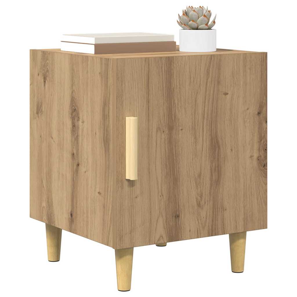Armadio da Notte 2 pcs Rovere artigianale 40 x 40 x 50 cm