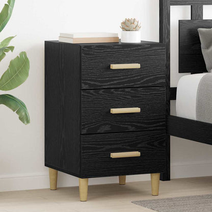 Armadio da Notte Rovere Nero 40 x 40 x 66 cm Legno multistrato