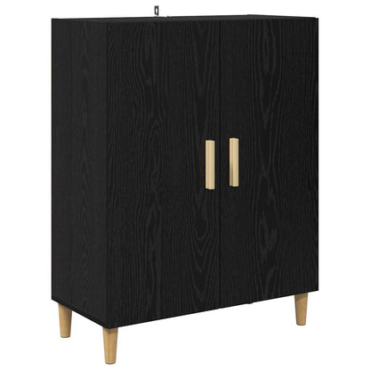 Credenza Rovere Nero 70 x 34 x 90 cm Legno multistrato