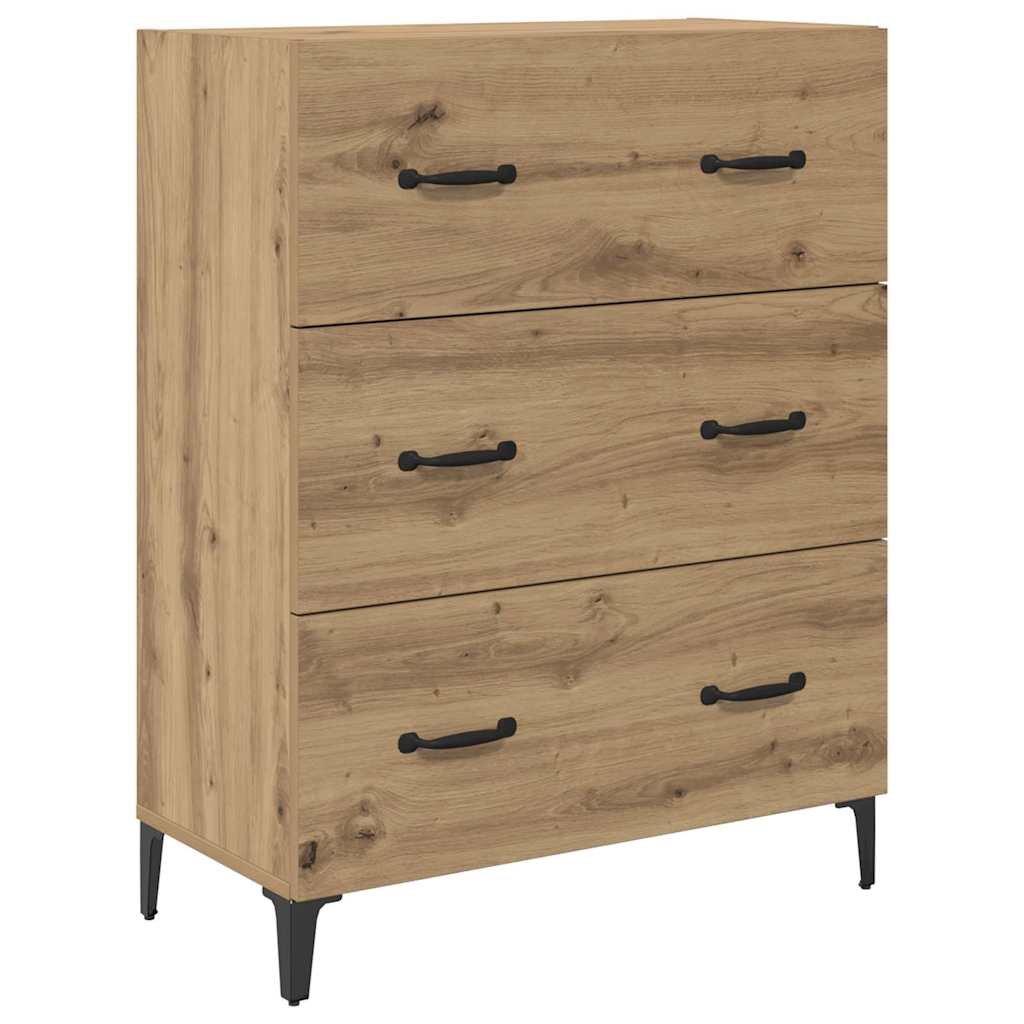 Credenza con cassetto Rovere artigianale 69,5 x 34 x 90 cm