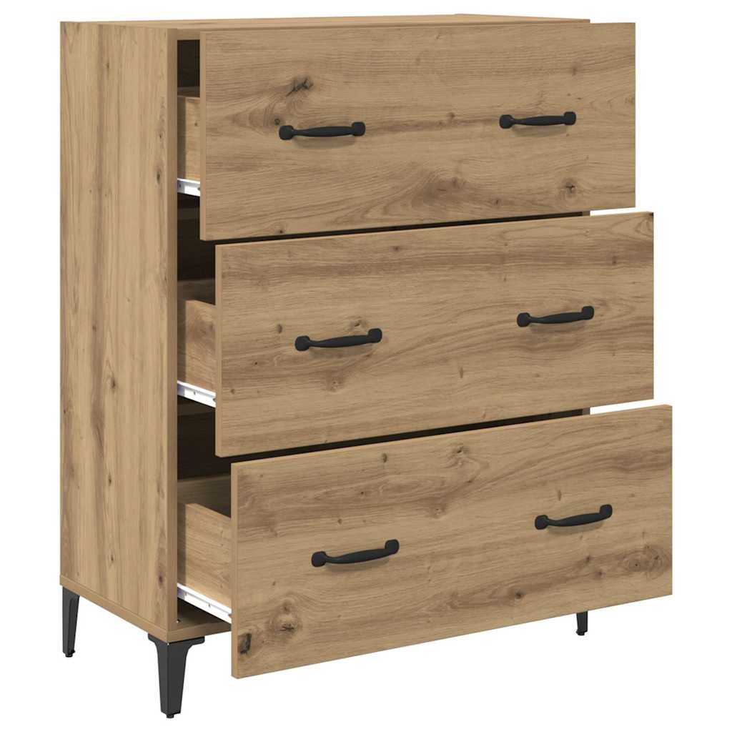 Credenza con cassetto Rovere artigianale 69,5 x 34 x 90 cm