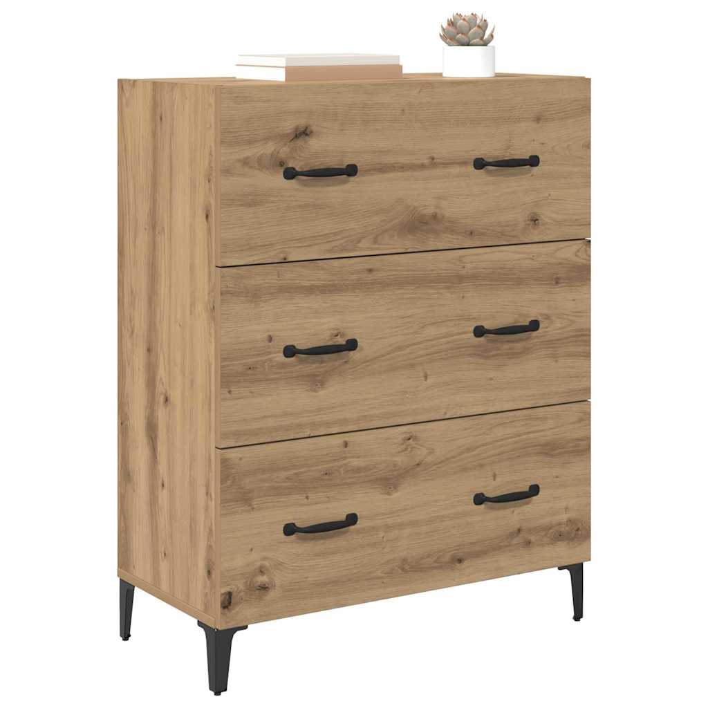 Credenza con cassetto Rovere artigianale 69,5 x 34 x 90 cm