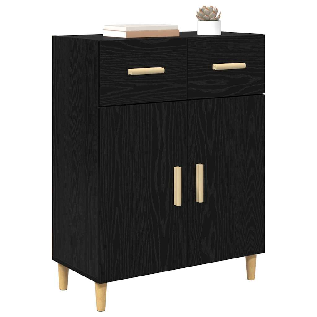 Credenza Rovere nero 34 x 69.5 x 89 cm Legno multistrato