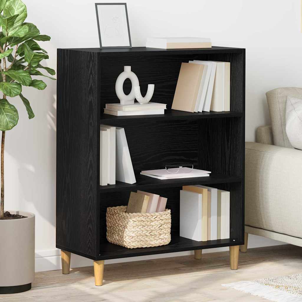 Credenza Rovere Nero 69,5 x 32,5 x 90 cm Legno multistrato