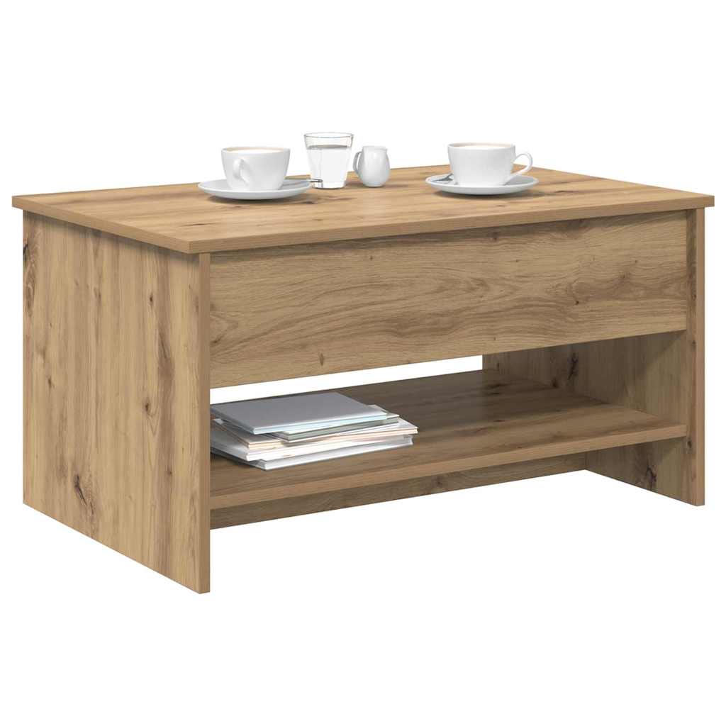 Tavolino da salotto Rovere artigianale 80 x 50,5 x 41,5 cm