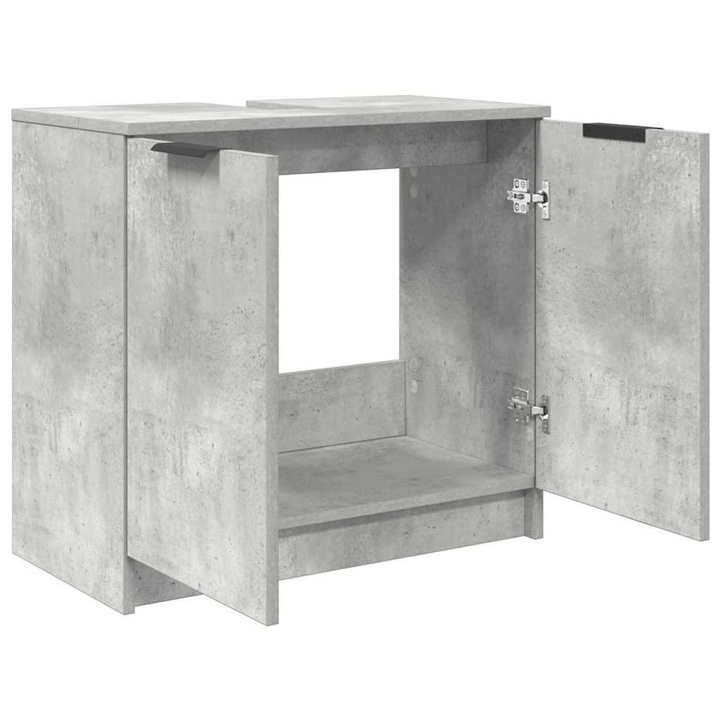 Mobile da Bagno con porta Grigio cemento 64,5 x 33,5 x 59 cm