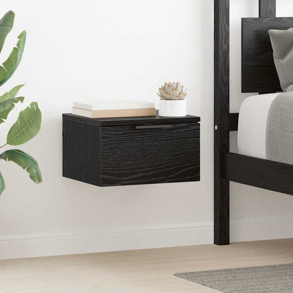 Armadio da Notte con cassetto 2 pcs Rovere Nero 34 x 30 x 20 cm