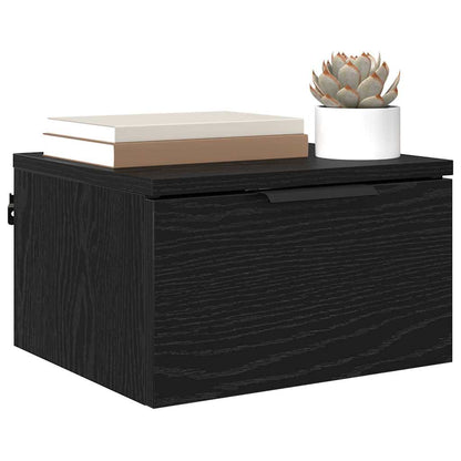 Armadio da Notte con cassetto 2 pcs Rovere Nero 34 x 30 x 20 cm