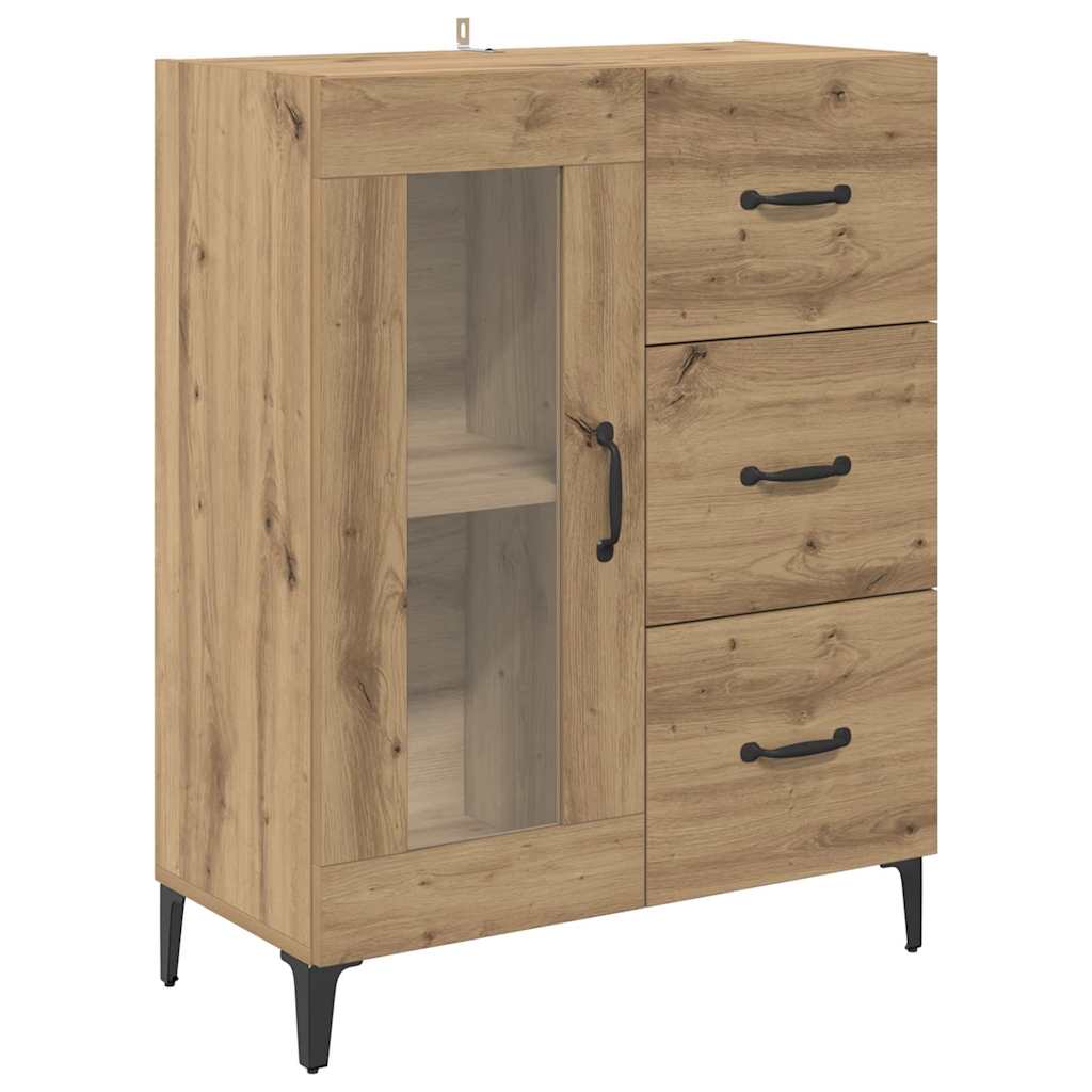 Credenza con cassetto Rovere artigianale 69,5 x 34 x 90 cm