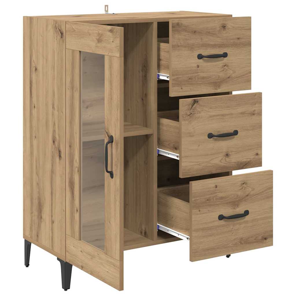 Credenza con cassetto Rovere artigianale 69,5 x 34 x 90 cm