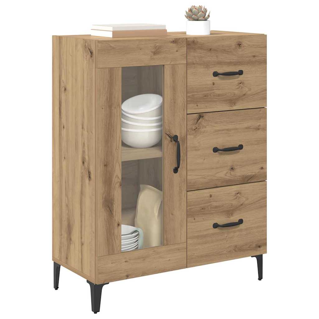 Credenza con cassetto Rovere artigianale 69,5 x 34 x 90 cm