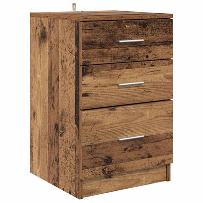 Armadio da Notte con cassetto Legno vecchio 40 x 40 x 63 cm