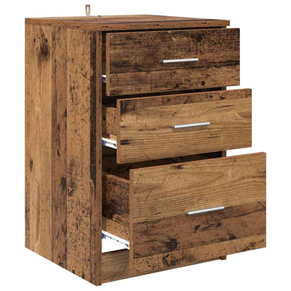 Armadio da Notte con cassetto Legno vecchio 40 x 40 x 63 cm