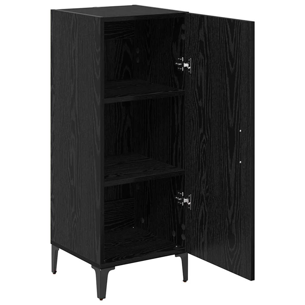 Credenza Rovere Nero 34,5 x 34 x 90 cm Legno multistrato