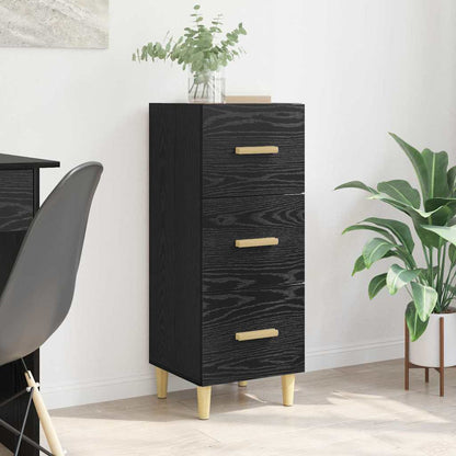 Credenza Rovere Nero 34,5 x 34 x 90 cm Legno multistrato