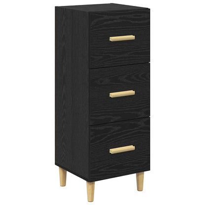 Credenza Rovere Nero 34,5 x 34 x 90 cm Legno multistrato