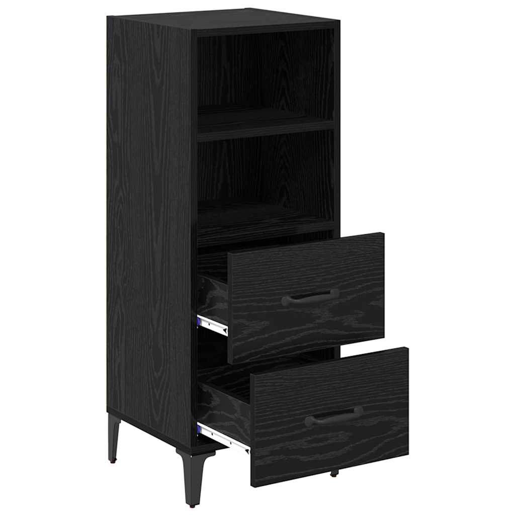 Credenza Rovere nero 34 x 34,5 x 90 cm Legno multistrato