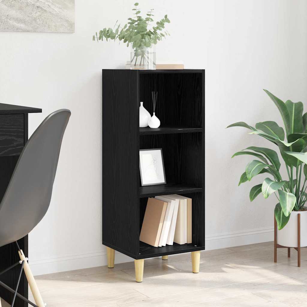 Credenza Rovere Nero 34,5 x 32,5 x 90 cm Legno multistrato