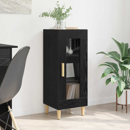 Credenza Rovere Nero 34,5 x 32,5 x 90 cm Legno multistrato