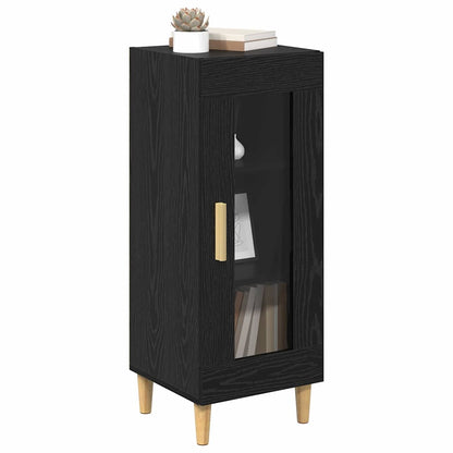 Credenza Rovere Nero 34,5 x 32,5 x 90 cm Legno multistrato