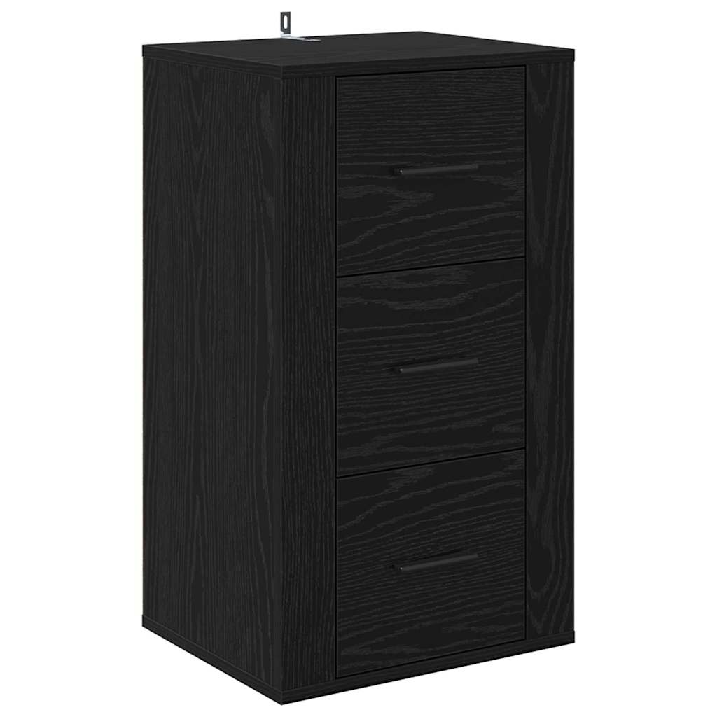 Credenza Rovere Nero 40 x 33 x 70 cm Legno multistrato