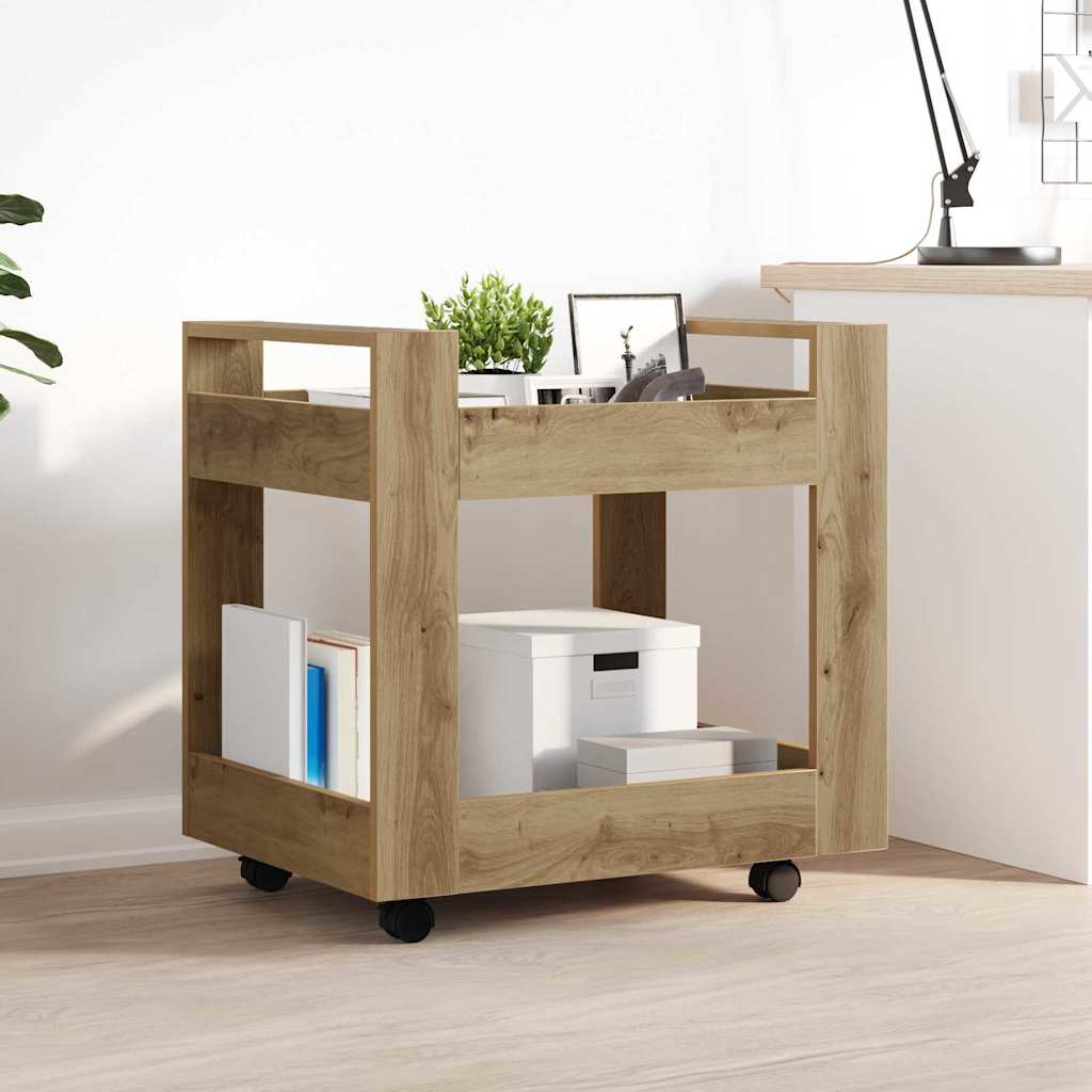 Carrello da Scrivania Rovere artigianale 60 x 45 x 60 cm
