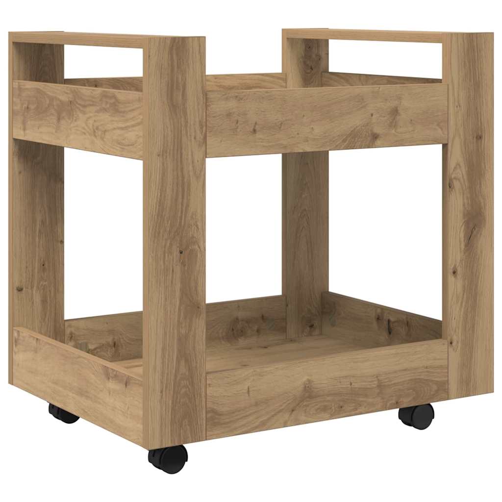 Carrello da Scrivania Rovere artigianale 60 x 45 x 60 cm