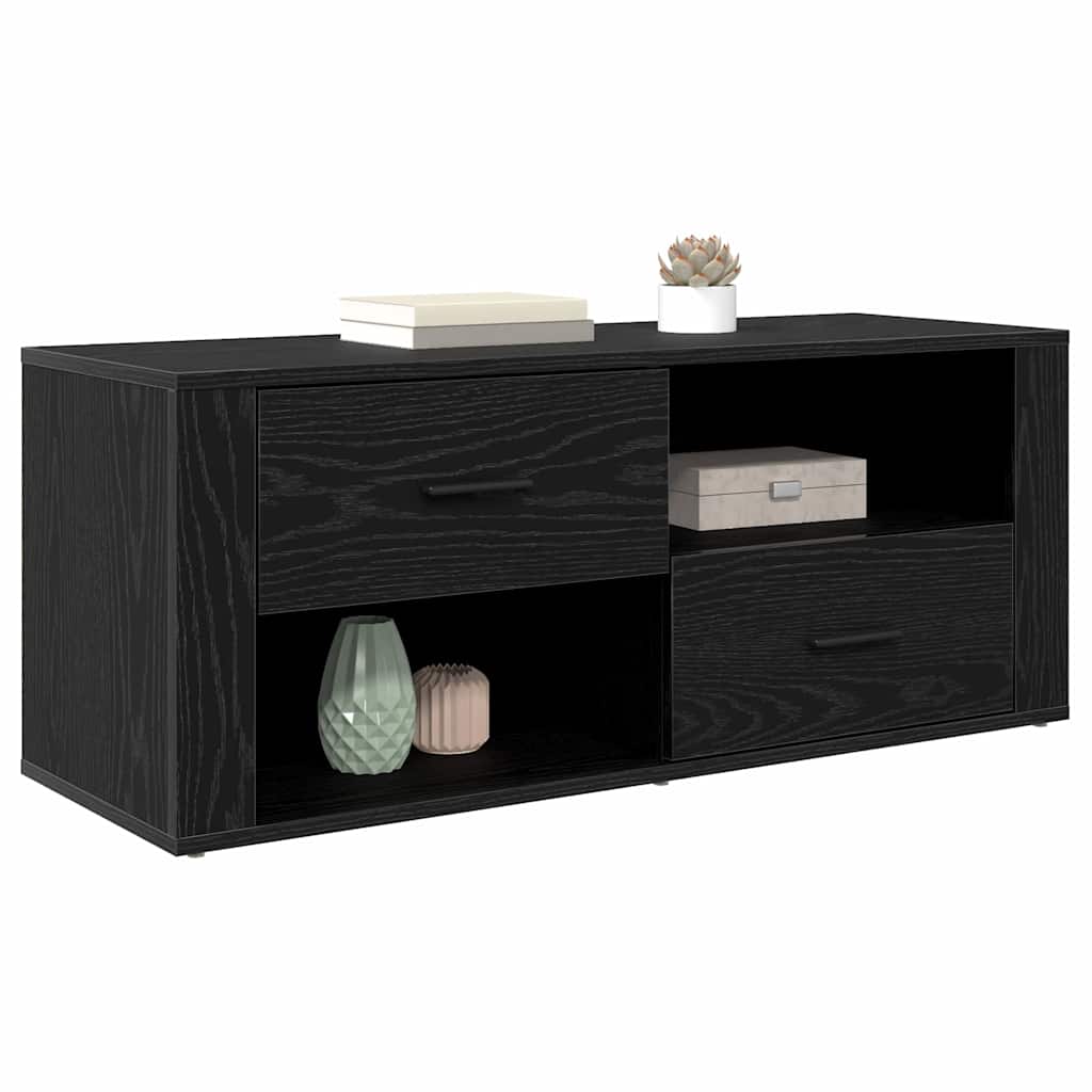 Mobile TV Rovere Nero 100 x 35 x 40 cm Legno multistrato