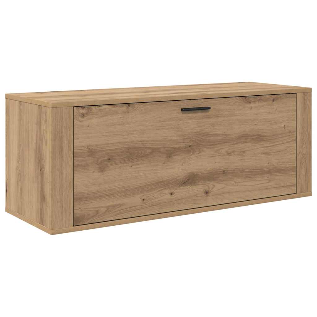 Mobile per scarpe con porta rovere artigianale 100 x 35 x 38 cm
