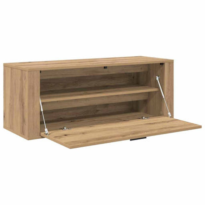 Mobile per scarpe con porta rovere artigianale 100 x 35 x 38 cm